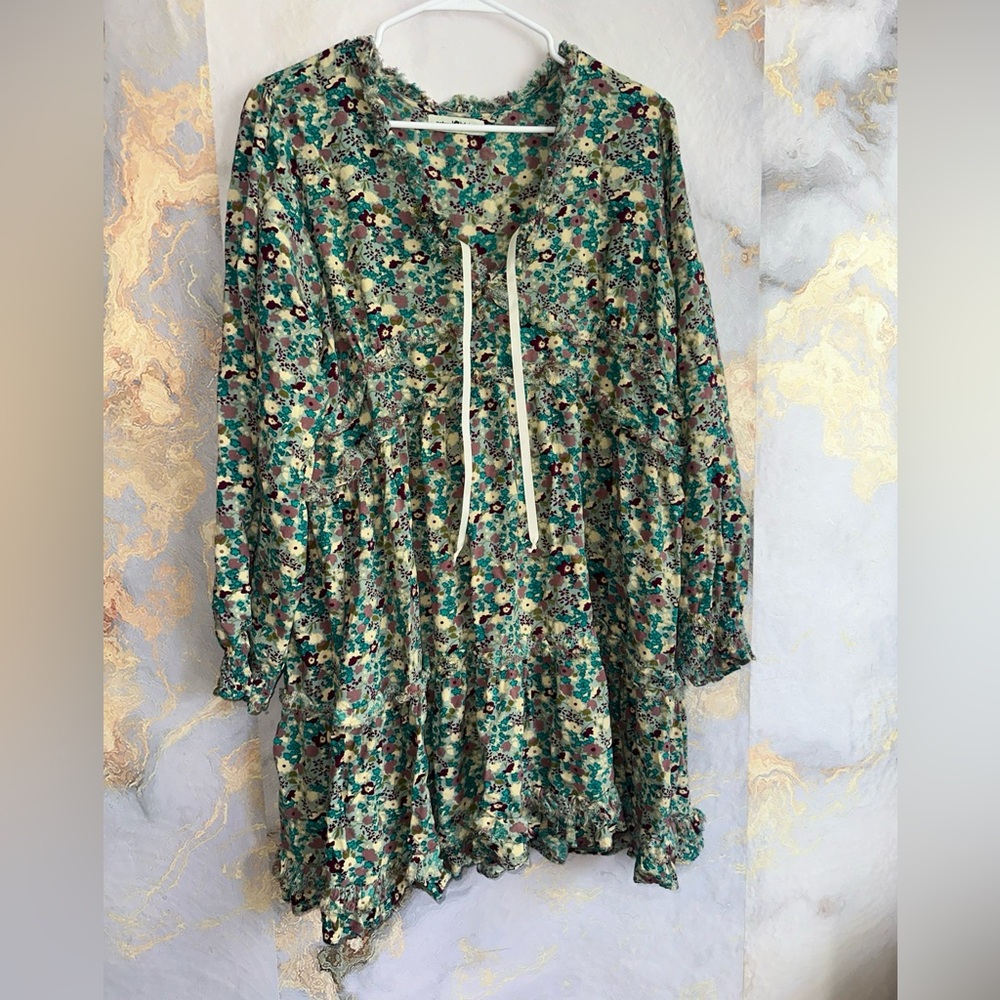 Natural Life Multicolor Floral Dress XL